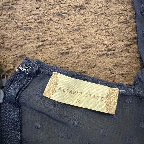 Altard State Blue Ruffled Flounce Dress Layered Tiered Sleeveless M NEW $69 - Picture 4 of 7